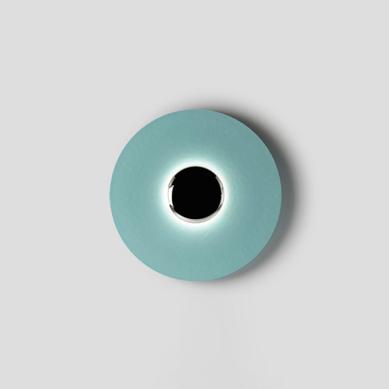 LED Glow Wall Light With Warm Ambient Glare Free Light ∅ 19.7″ x H 19.7″ Blue & Chrome NALANI