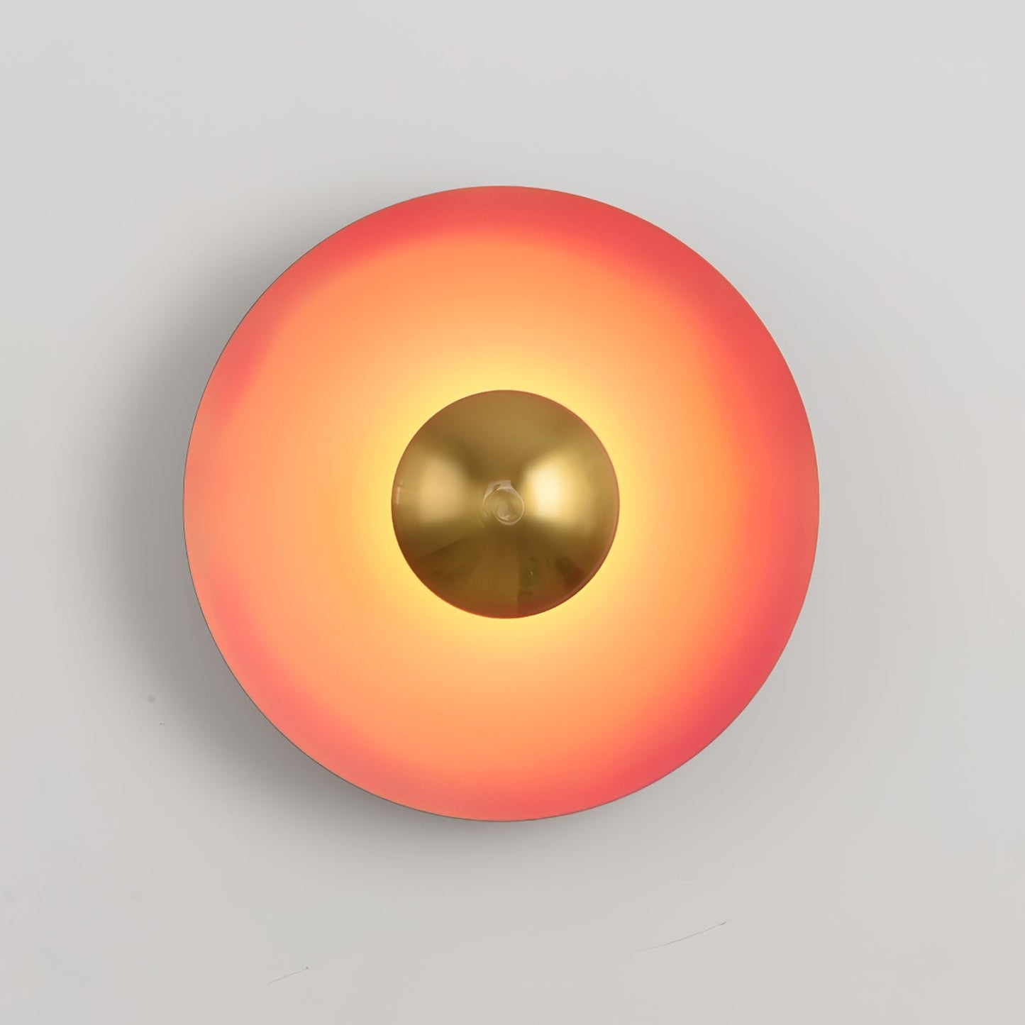 LED Glow Wall Light With Warm Ambient Glare Free Light ∅ 19.7″ x H 19.7″ Orange & Antique copper NALANI
