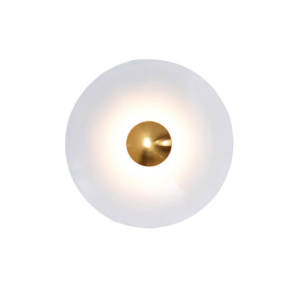 LED Glow Wall Light With Warm Ambient Glare Free Light ∅ 19.7″ x H 19.7″ White & Antique copper NALANI