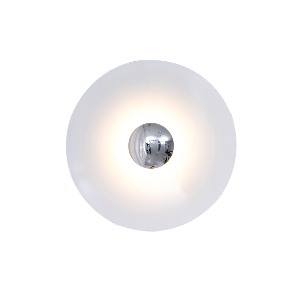 LED Glow Wall Light With Warm Ambient Glare Free Light ∅ 19.7″ x H 19.7″ White & Chrome NALANI
