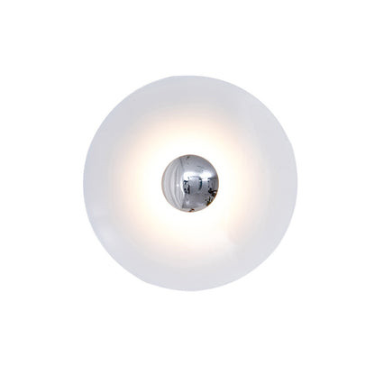 LED Glow Wall Light With Warm Ambient Glare Free Light ∅ 19.7″ x H 19.7″ White & Chrome NALANI