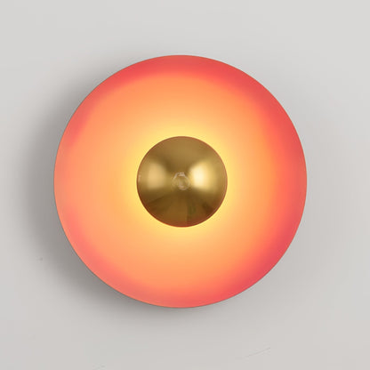 LED Glow Wall Light With Warm Ambient Glare Free Light ∅ 23.6″ x H 23.6″ Orange & Antique copper NALANI