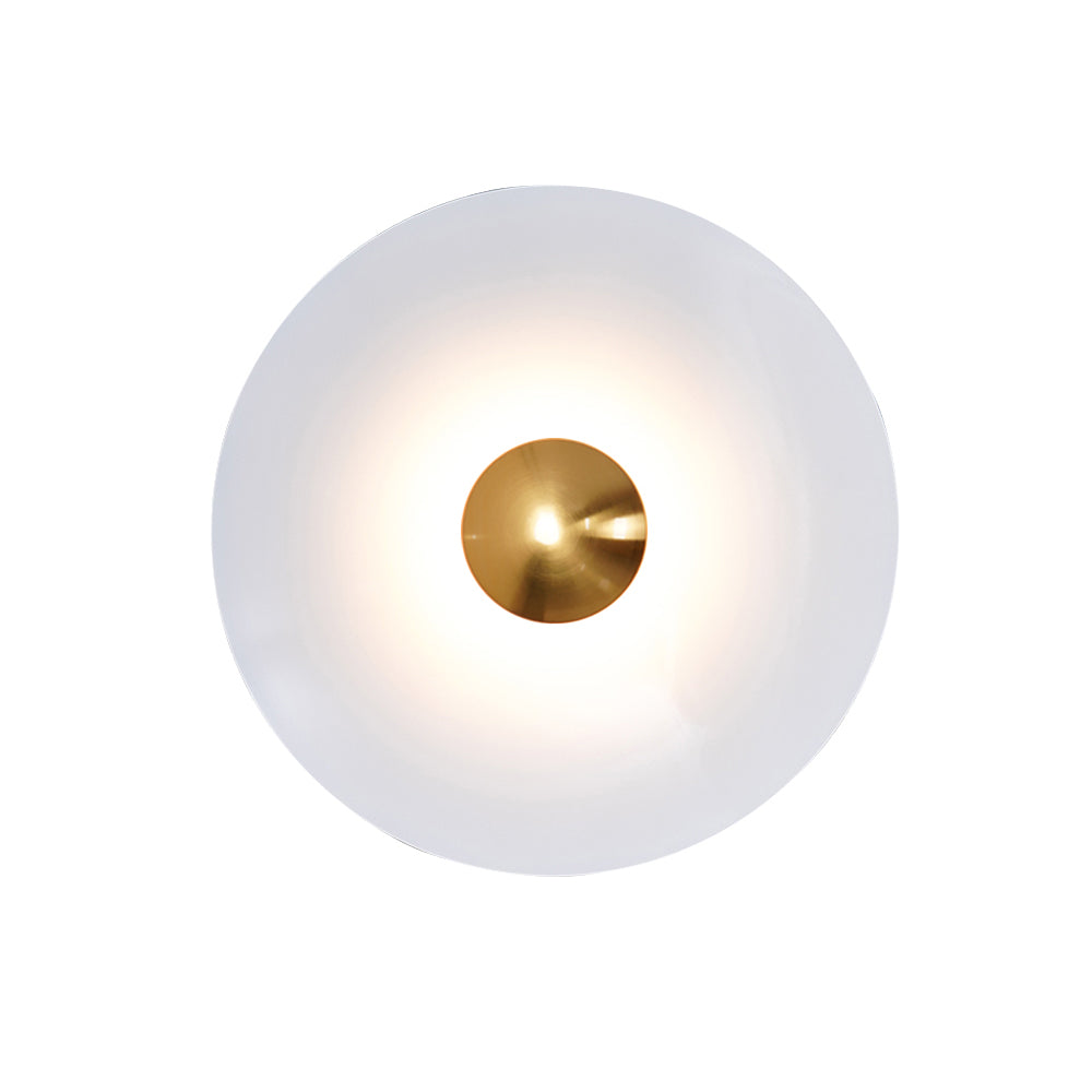 LED Glow Wall Light With Warm Ambient Glare Free Light ∅ 23.6″ x H 23.6″ White & Antique copper NALANI
