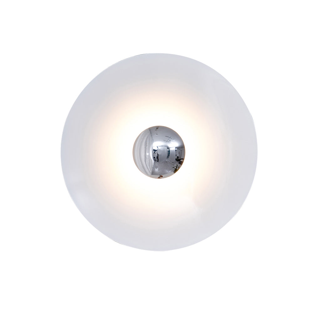 LED Glow Wall Light With Warm Ambient Glare Free Light ∅ 23.6″ x H 23.6″ White & Chrome NALANI