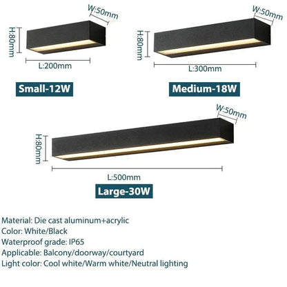 LED Outdoor Wall Lights Waterproof Aluminum Sconces Porch NALANI