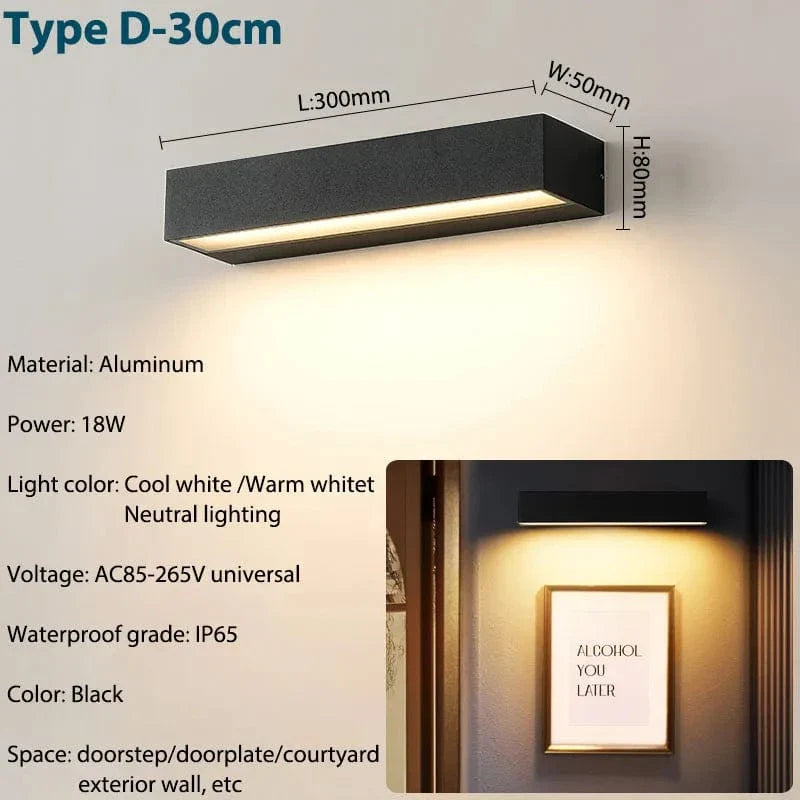 LED Outdoor Wall Lights Waterproof Aluminum Sconces Porch NALANI