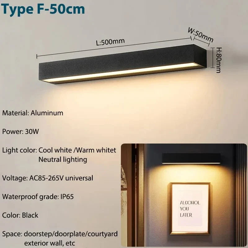 LED Outdoor Wall Lights Waterproof Aluminum Sconces Porch NALANI
