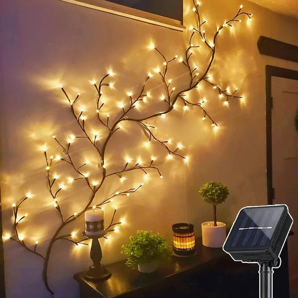 LED Tree Branch Lamp Solar Or USB Powered Vine Lights Solar Power NALANI