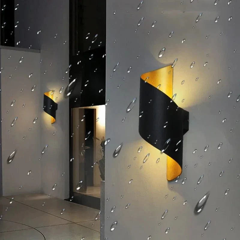 LED Wall Light Spiral Design IP65 Waterproof Aluminium 10W NALANI
