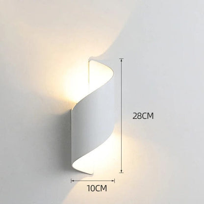 LED Wall Light Spiral Design IP65 Waterproof Aluminium 10W NALANI