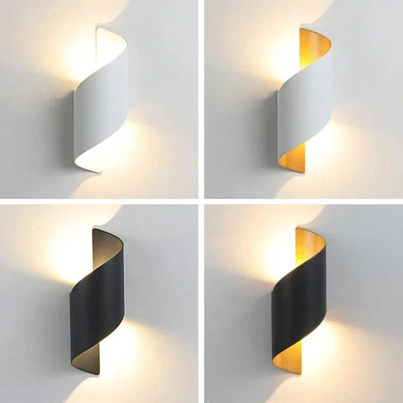 LED Wall Light Spiral Design IP65 Waterproof Aluminium 10W NALANI