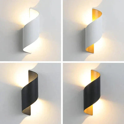 LED Wall Light Spiral Design IP65 Waterproof Aluminium 10W NALANI