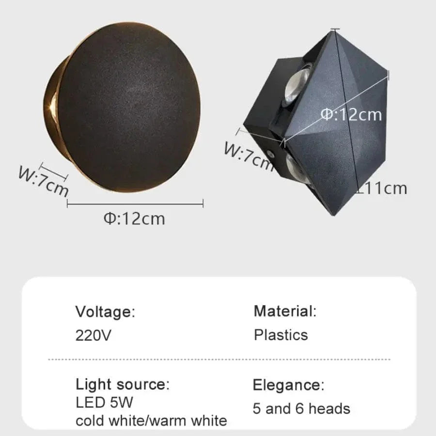 LED Waterproof Outdoor Wall Light IP65 for Garden and Home NALANI