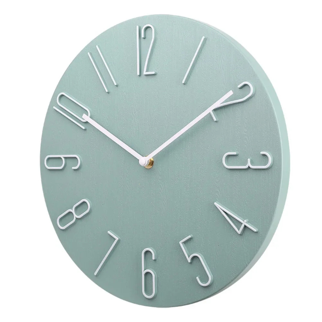 Large Colorful Wall Clock Modern Design For Living Room Green NALANI