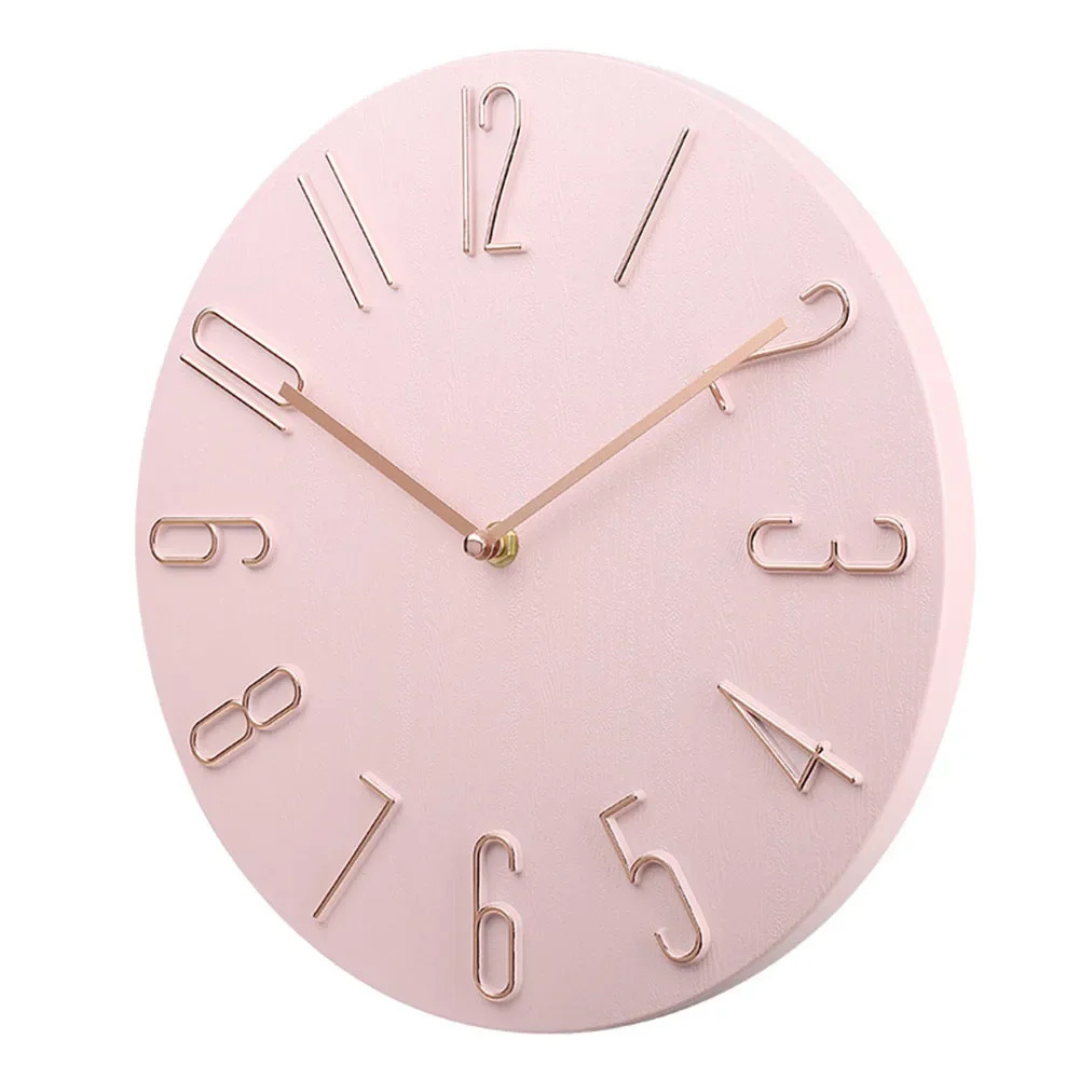 Large Colorful Wall Clock Modern Design For Living Room Pink NALANI