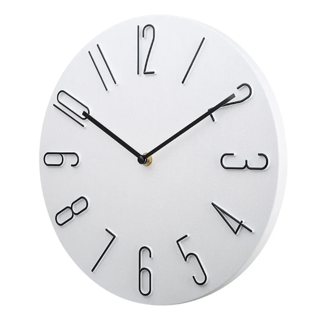 Large Colorful Wall Clock Modern Design For Living Room White NALANI
