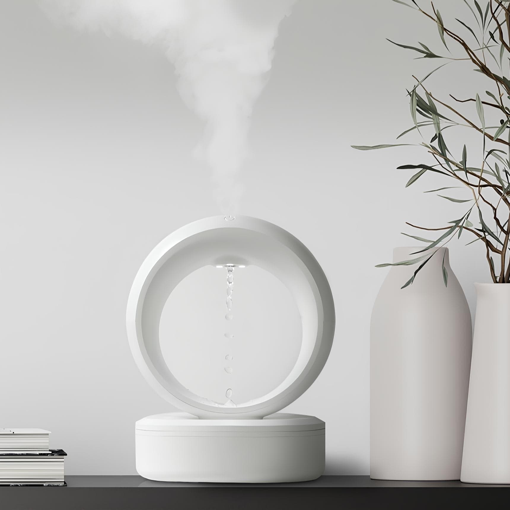 Levitating Water Droplet Ultrasonic Humidifier With LED NALANI