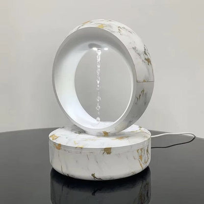 Levitating Water Droplet Ultrasonic Humidifier With LED Round Marble NALANI