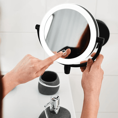 Lighted Makeup Mirror With Rechargeable LED Lighting NALANI