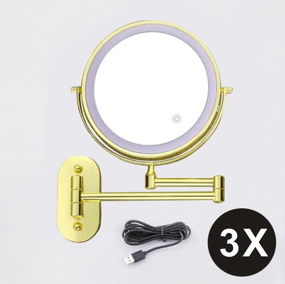 Lighted Makeup Mirror With Rechargeable LED Lighting NALANI