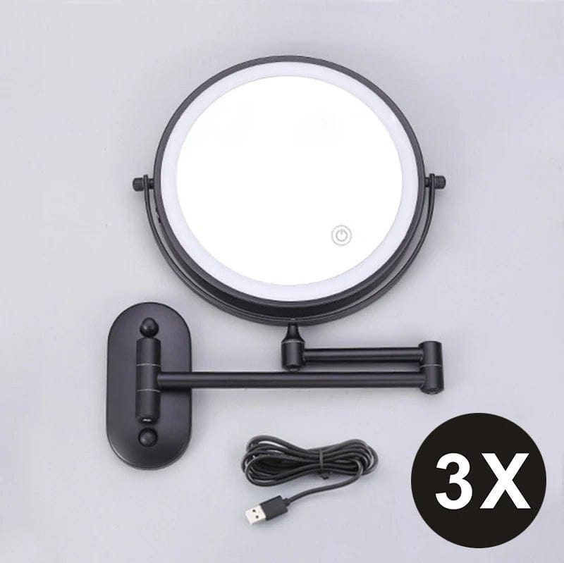 Lighted Makeup Mirror With Rechargeable LED Lighting NALANI