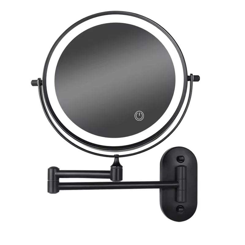 Lighted Makeup Mirror With Rechargeable LED Lighting Black NALANI