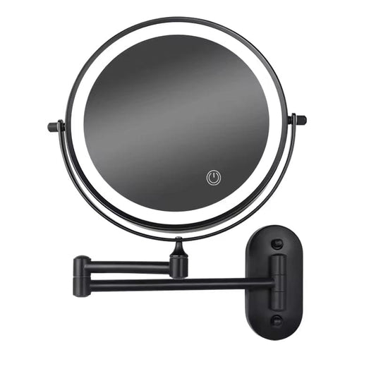 Lighted Makeup Mirror With Rechargeable LED Lighting Black NALANI