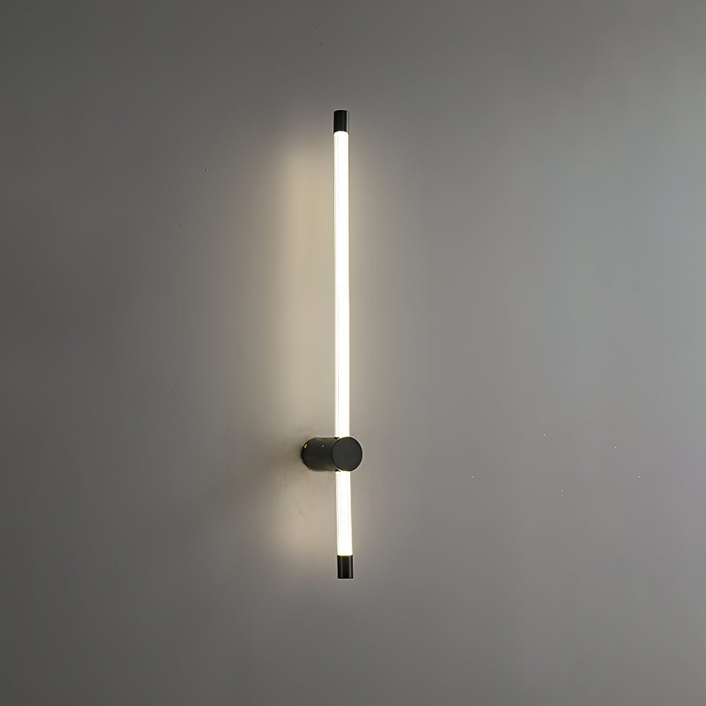 Linear LED Wall Light Slim Tube Sconce For Modern Interiors ∅ 2.7″ x H 33.5″ Dia 6cm x H 85cm Black NALANI