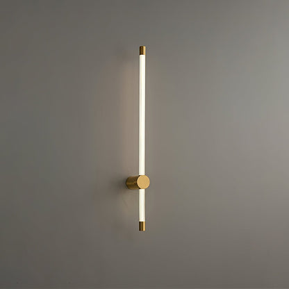 Linear LED Wall Light Slim Tube Sconce For Modern Interiors ∅ 2.7″ x H 33.5″ Dia 6cm x H 85cm Copper NALANI