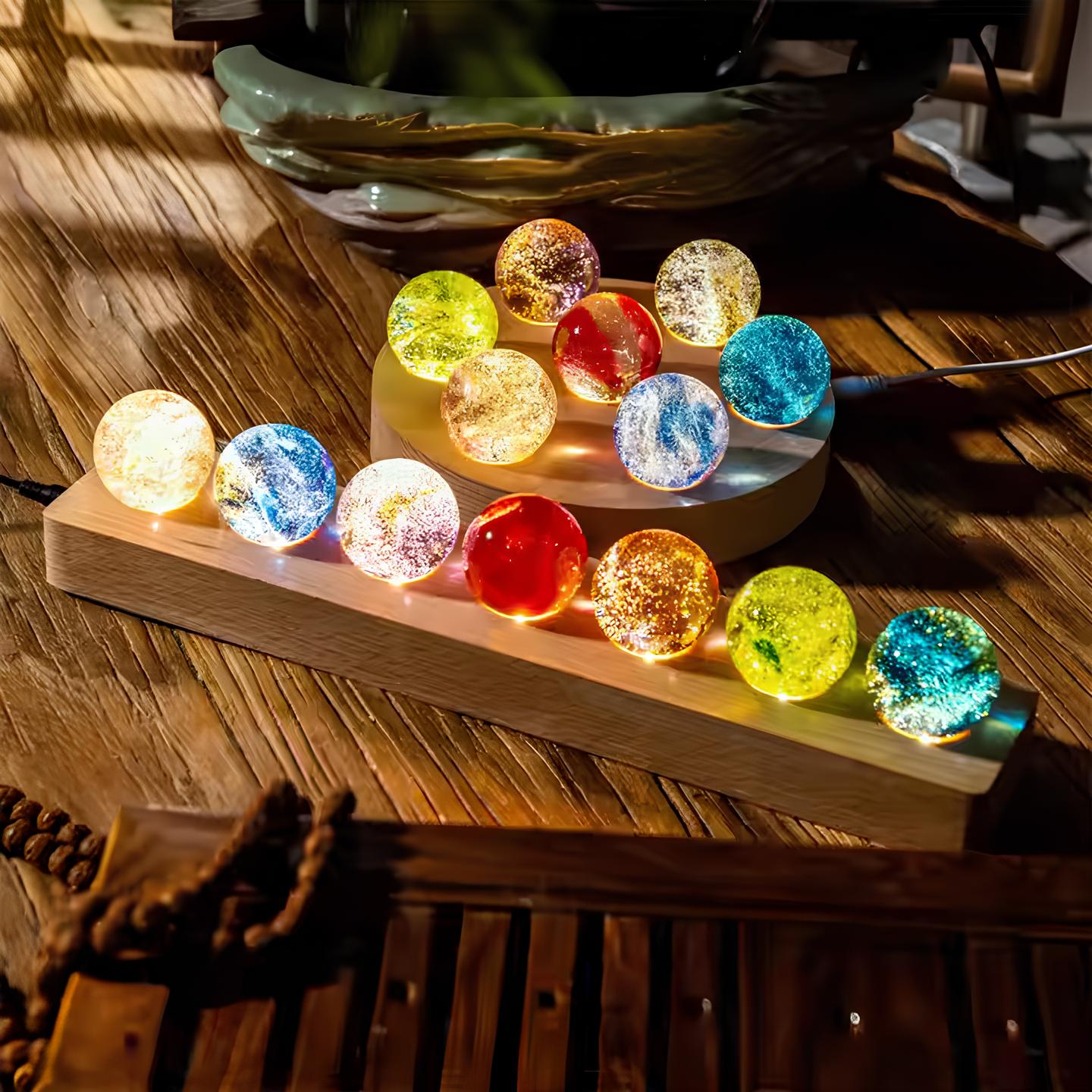 Luminous Crystal Galaxy Orbs Set for Enchanting Home Decor NaLani