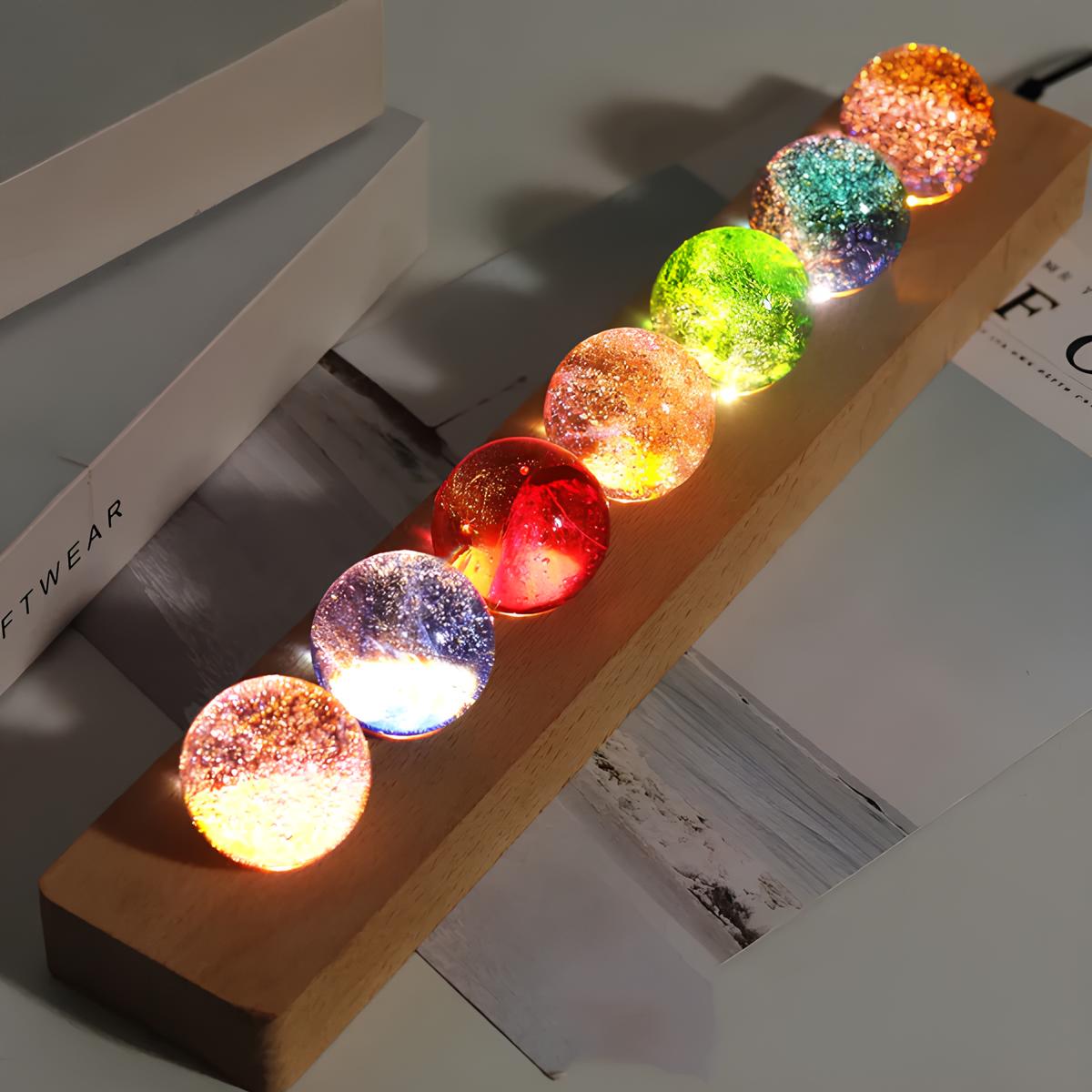 Luminous Crystal Galaxy Orbs Set for Enchanting Home Decor NaLani