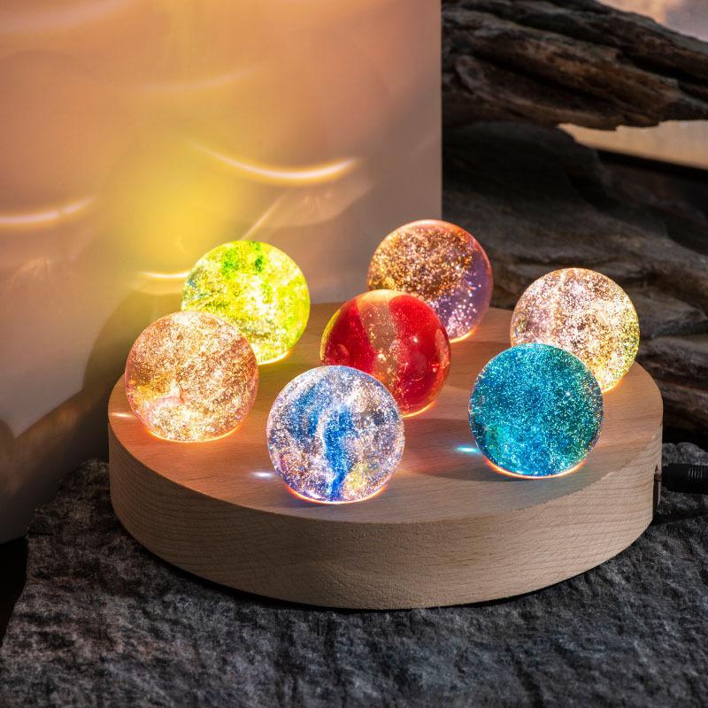 Luminous Crystal Galaxy Orbs Set for Enchanting Home Decor NaLani