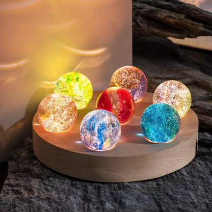 Luminous Crystal Galaxy Orbs Set for Enchanting Home Decor NaLani