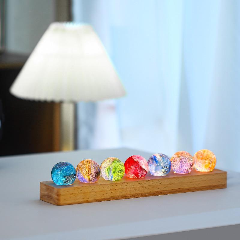 Luminous Crystal Galaxy Orbs Set for Enchanting Home Decor NaLani