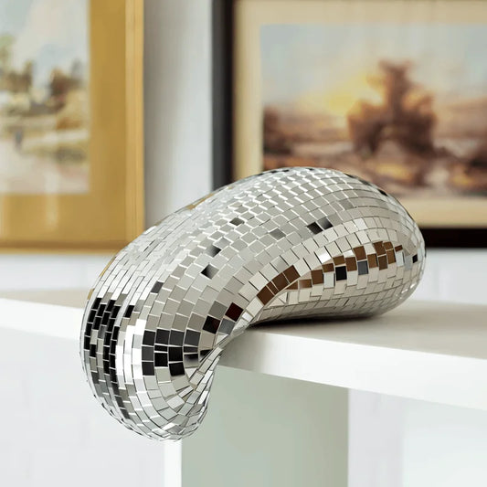 Lunar Disco Melt Decorative Piece for Funky Home Decor Silver NaLani