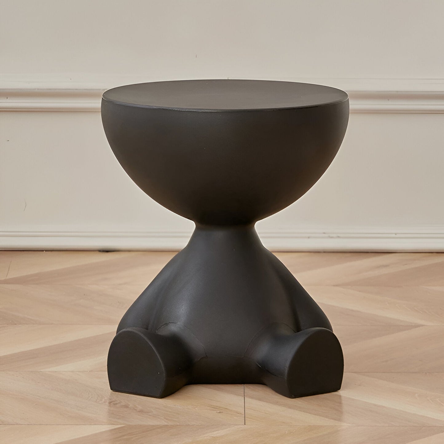 Luxurious Round Coffee Table For Living Room Decor Modern Black NALANI