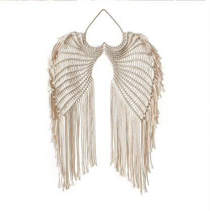 Macrame Angel Wings Wall Hanging Decor for Boho Room Style NaLani