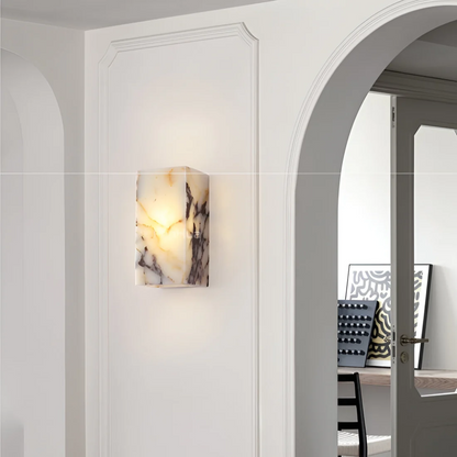Marble Natural Stone Wall Lamp With Warm LED Lighting NALANI