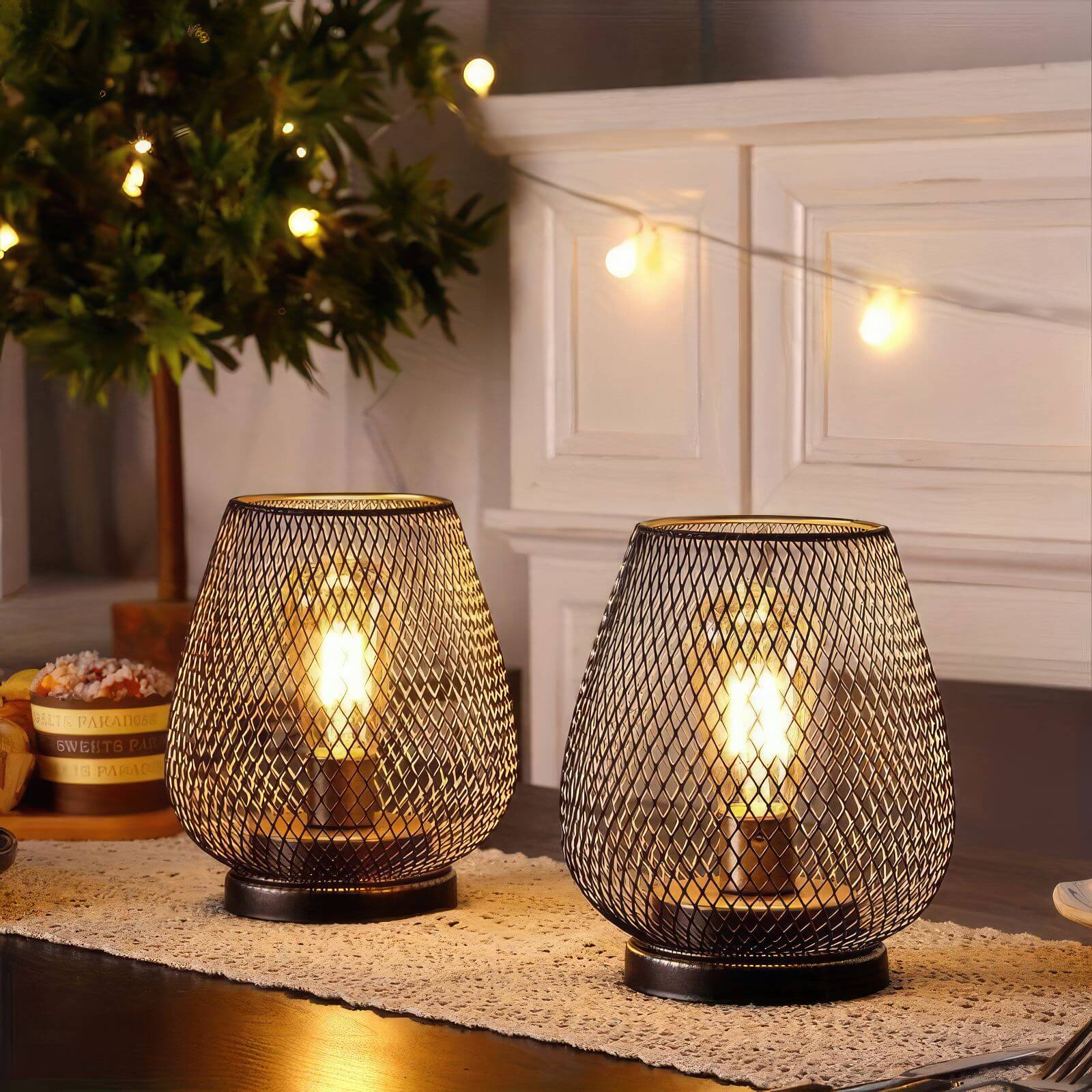 Matte Black Lanterns Elevate Elegant Home Atmosphere NALANI
