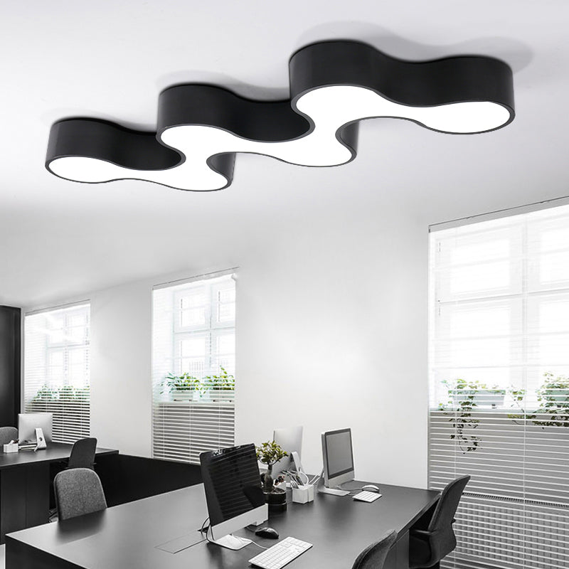 Meandering LED Ceiling Light Modern Metal Office Chandelier NALANI