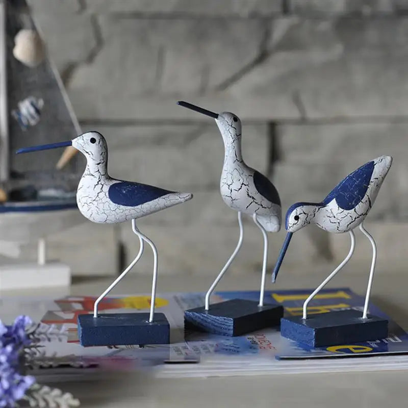 Mediterranean Seabird Figurines Elegant Home Decor Accent Pieces NaLani