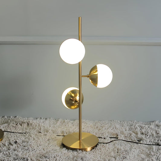 Mid Century LED Tree Lamp With Glass Spheres Gold Base ∅ 13″ x H 23.6″ Dia 33cm x H 60cm NALANI