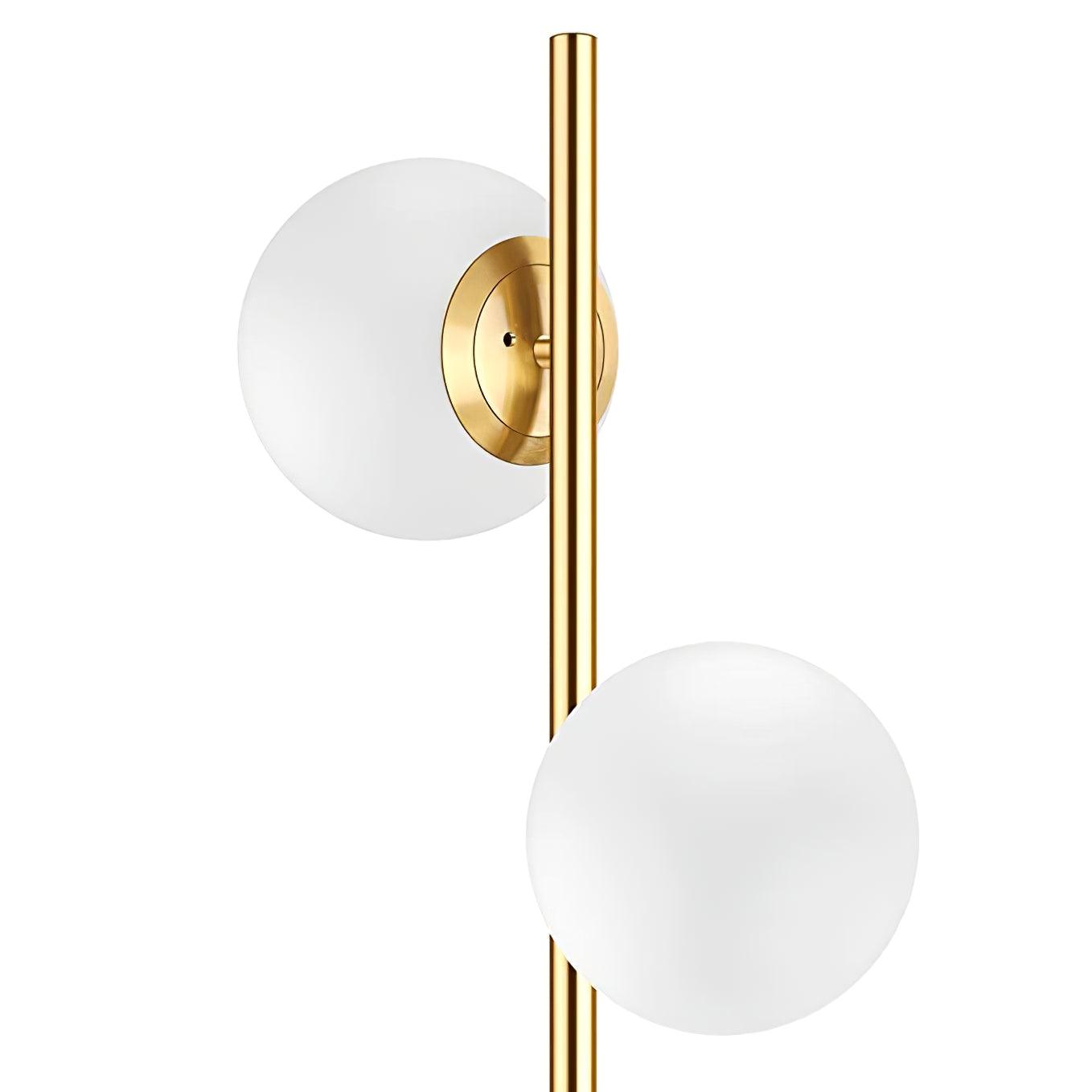 Mid Century LED Tree Lamp With Glass Spheres Gold Base NALANI