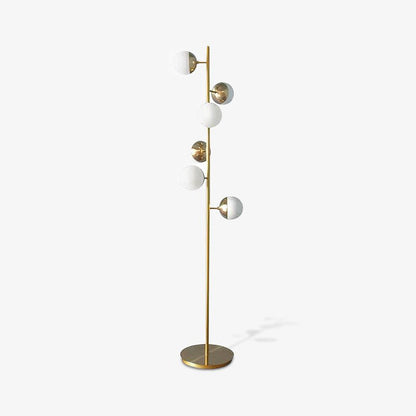 Mid Century LED Tree Lamp With Glass Spheres Gold Base NALANI