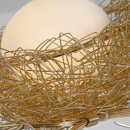 Milk White Glass Ball Chandelier Pendant Gold Hanging Lamp NALANI
