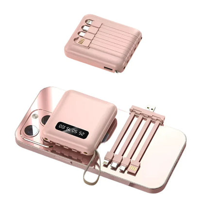 Mini 3000mAh Power Bank With 4 In 1 Cable And Flashlight NALANI
