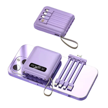Mini 3000mAh Power Bank With 4 In 1 Cable And Flashlight NALANI