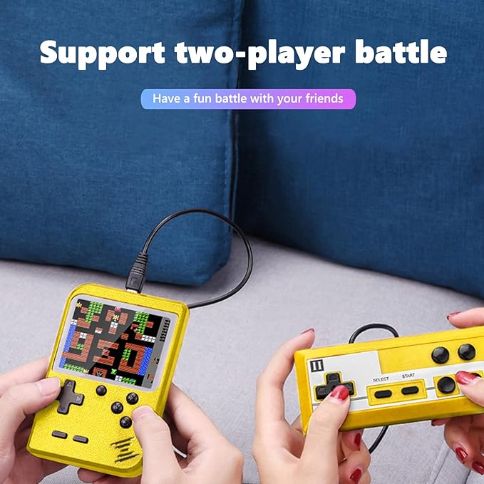 Mini Portable Handheld Game Console Yellow 3.0 Inch Screen NALANI