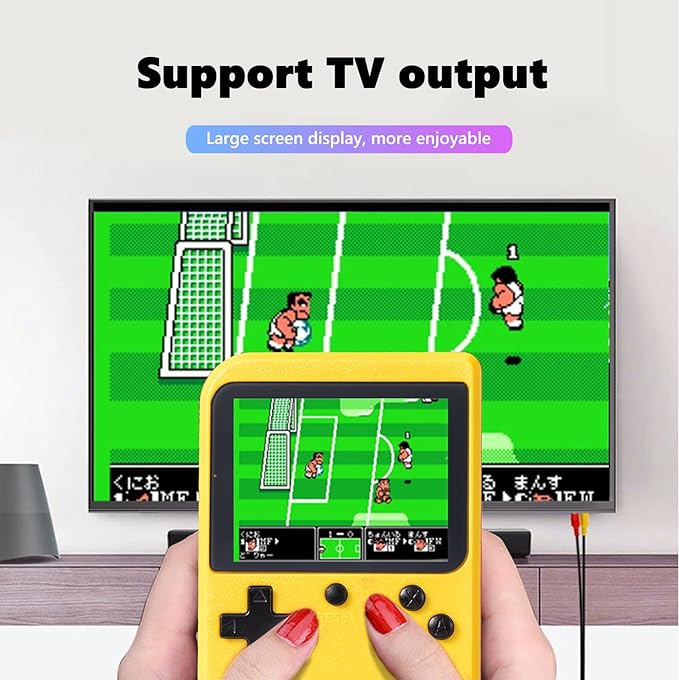 Mini Portable Handheld Game Console Yellow 3.0 Inch Screen NALANI