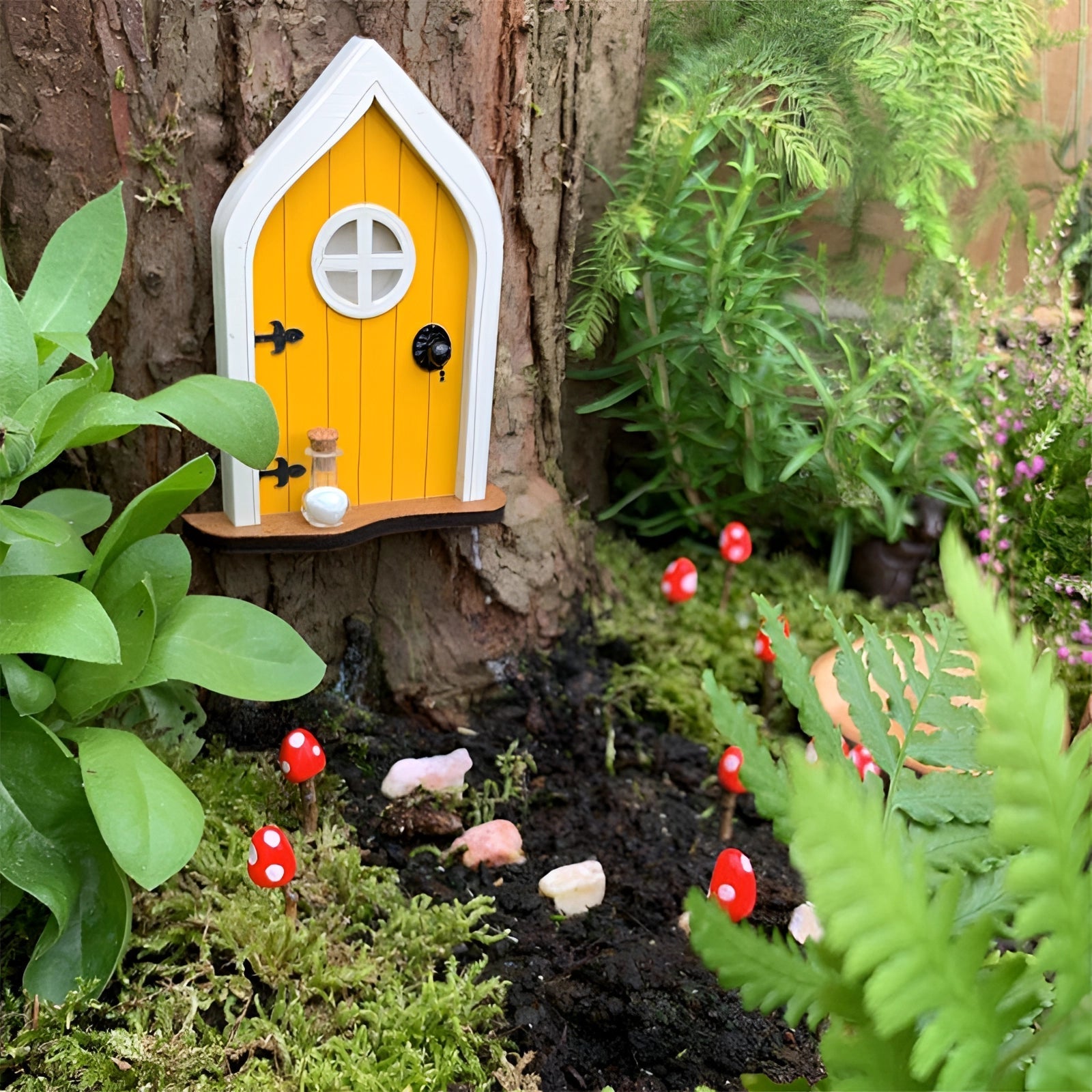 Miniature Enchanted Fairy Door Decor for Garden or Home Decor NALANI
